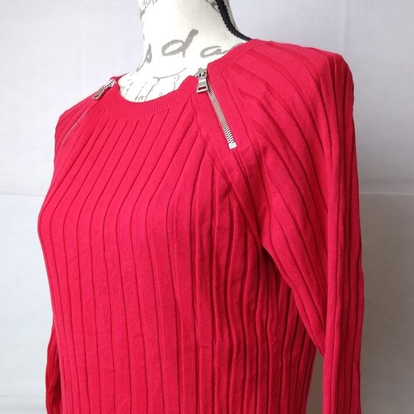 INC International Concepts Sweaters - INC Women's Sweater With Zippers on the Collar